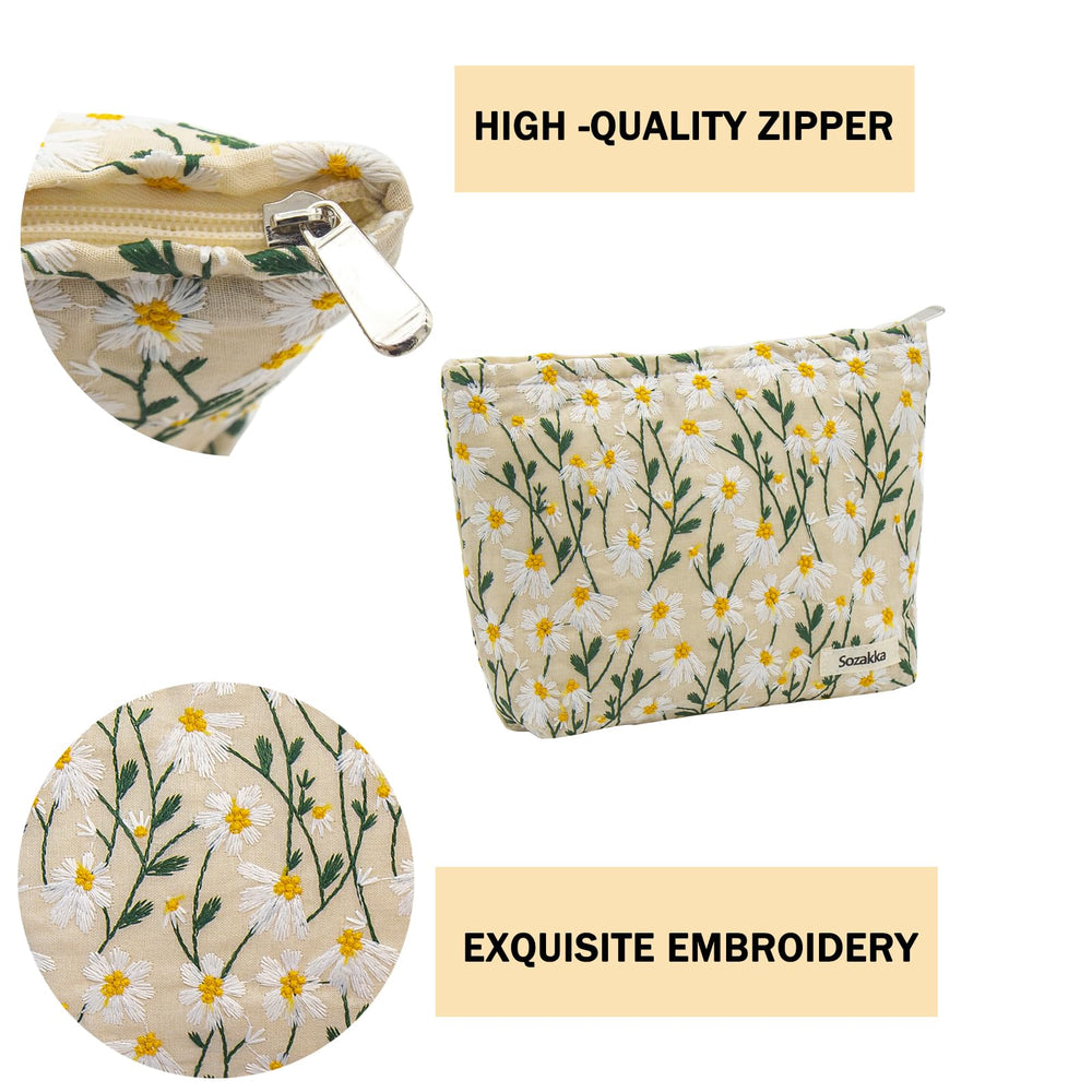 Getgto two-pack makeup bags ideal for travel and on-the-go organization.