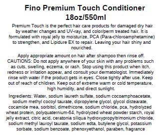 Fino Premium Touch Conditioner 550ml bottle — seals moisture for smooth, manageable hair.