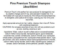 Fino Premium Touch Shampoo 550ml bottle — cleanses and hydrates for soft, shiny strands.