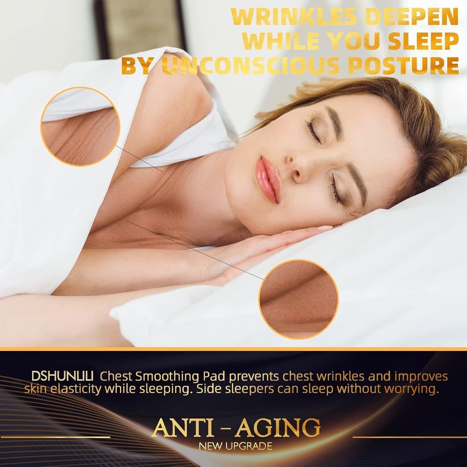 GETPUNA chest wrinkle pads close-up silicone texture – soft, thin for comfortable wear.
