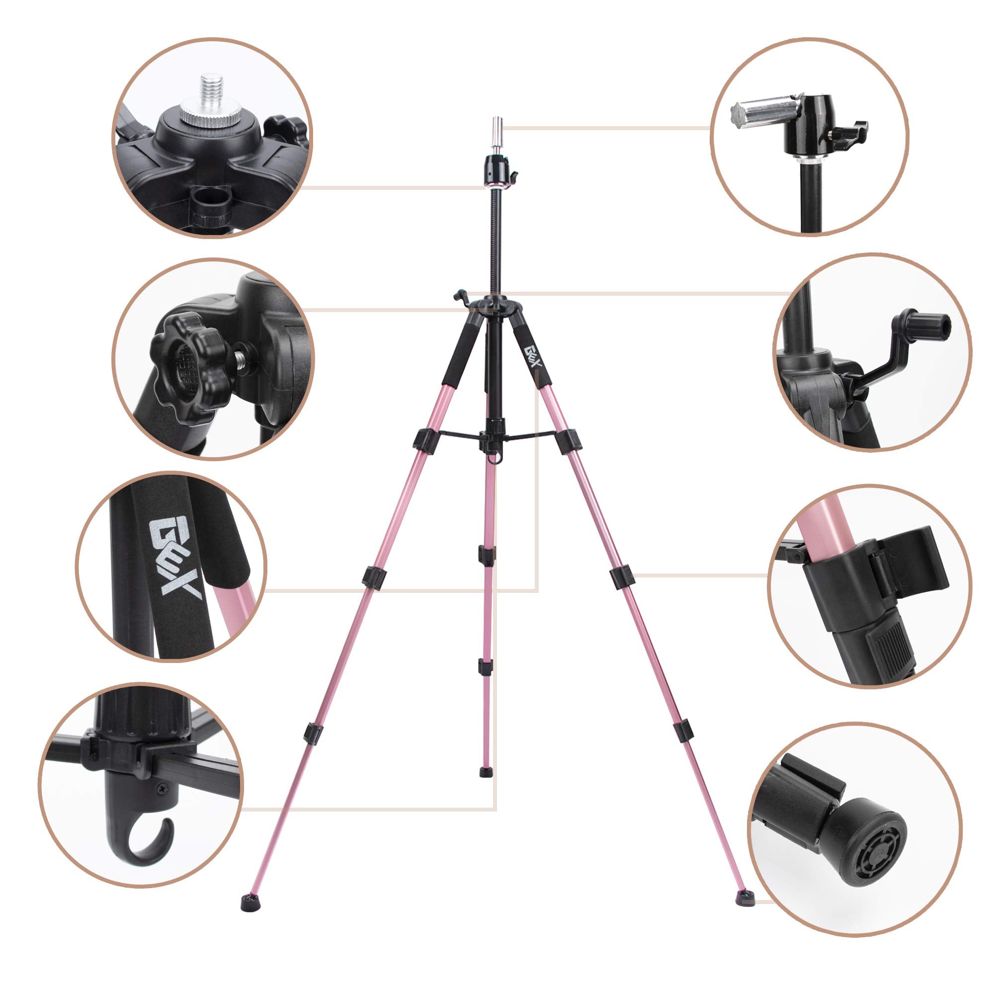 GEXWORLDWIDE aluminum alloy close-up highlights lightweight durability for salon use.