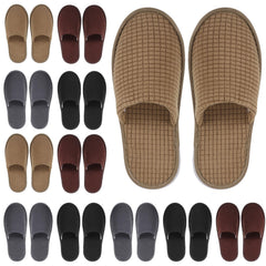 Geyoga 12-pair color-pack guest slippers with color-coded options for easy identification.