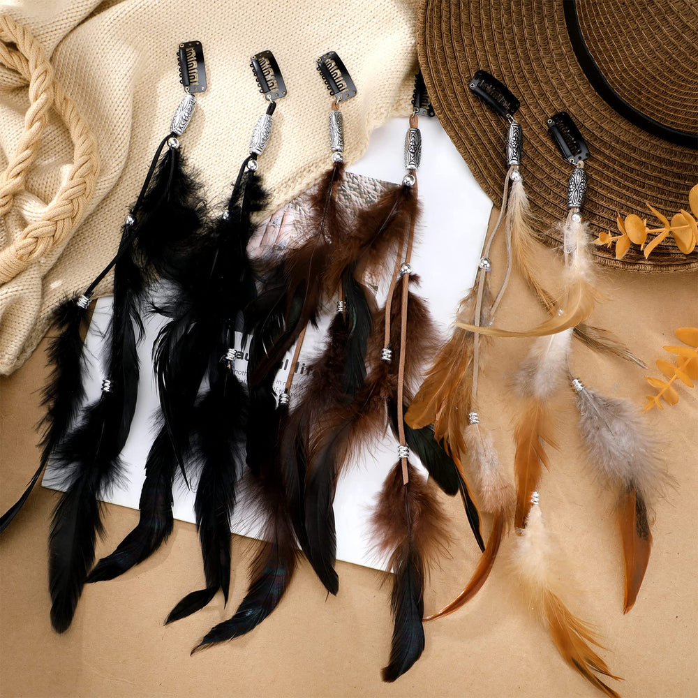 Geyoga clip-in feather accessories kept secure with handy comb clip.