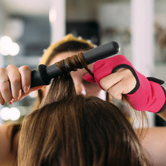 Geyoga heat gloves anti-scalding design ideal for barber use.