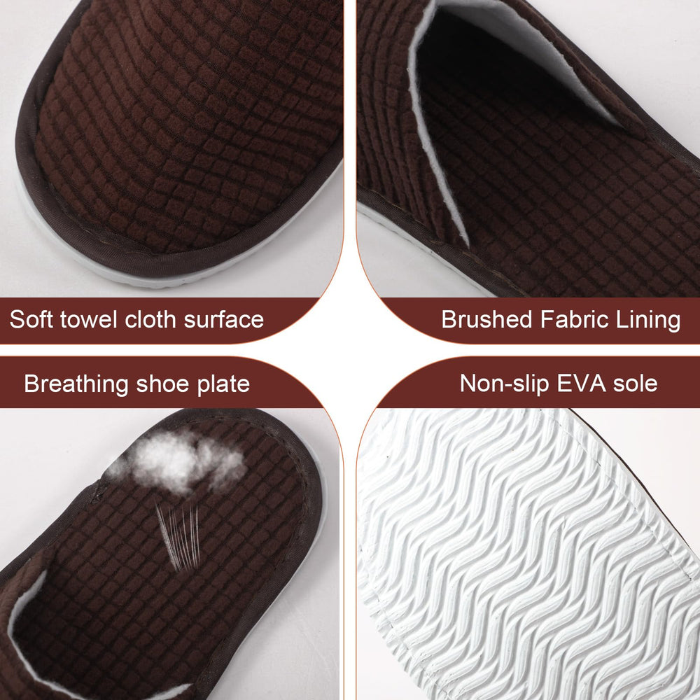 Geyoga individually packaged travel slippers ready for on-the-go use.