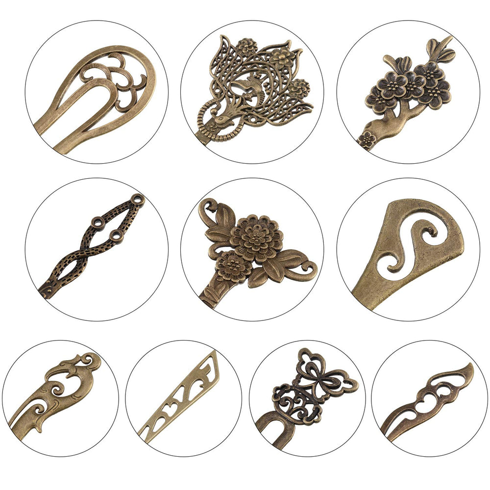 Geyoga vintage-pattern closeup highlights delicate engravings for chic updos.