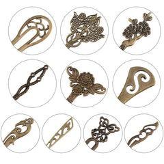 Geyoga vintage-pattern closeup highlights delicate engravings for chic updos.