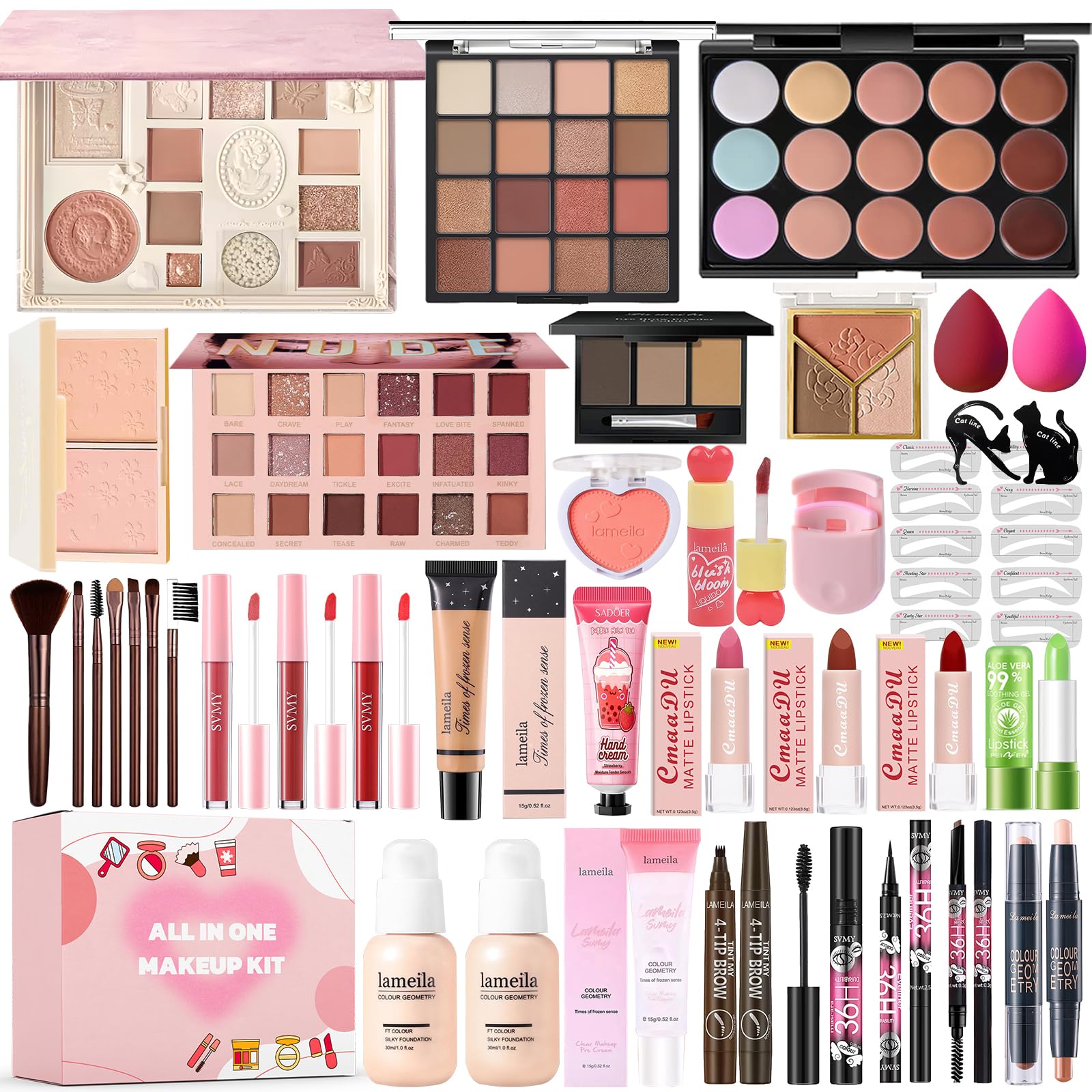 Geyomi All in One Makeup Kit eyeshadow-palette for versatile looks and long wear