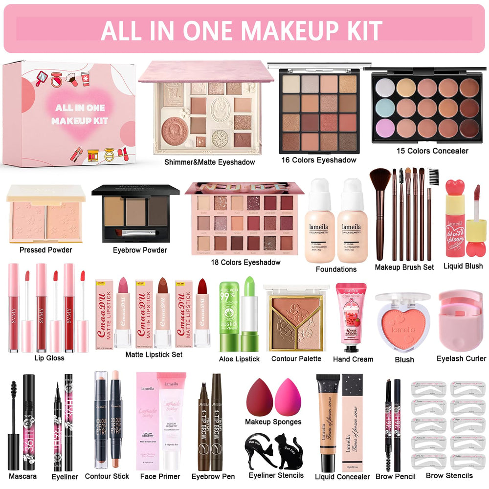 Geyomi All in One Makeup Kit foundation-primer for flawless base and quick daily prep