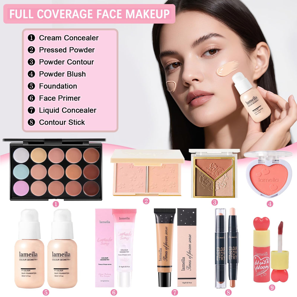 Geyomi All in One Makeup Kit mascara-eyeliner for defined eyes and precise application
