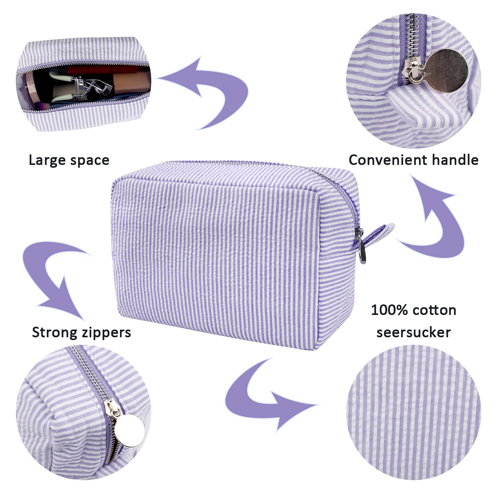 GFU cosmetic bag folded compact demonstrates space-saving portability