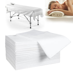ggykjsk disposable bed sheets in 100-pack box, ready for quick spa setup.
