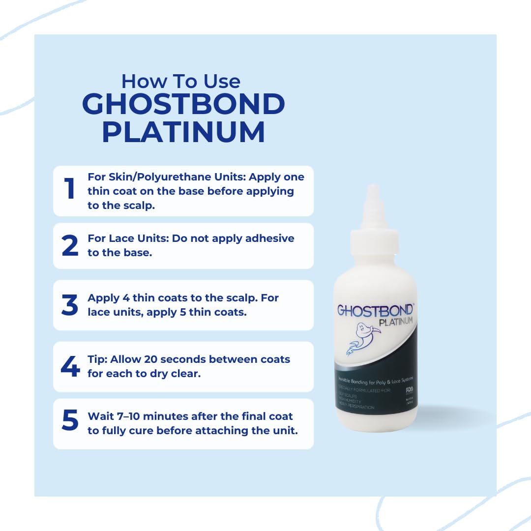 GhostBond Platinum dries clear for an invisible wig bond.