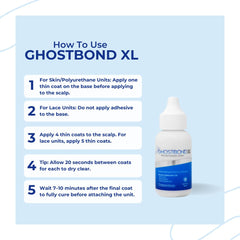 GhostBond XL dispensing section shows controlled glue use for neat, invisible bonds.