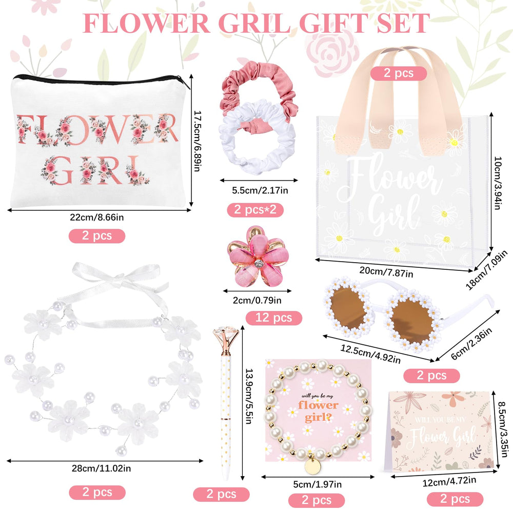GiftSketch flower girl makeup bag in canvas for daily organization and charm