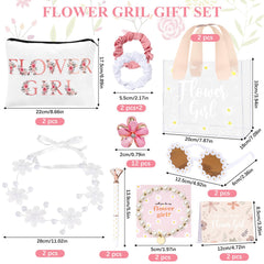 GiftSketch flower girl makeup bag in canvas for daily organization and charm