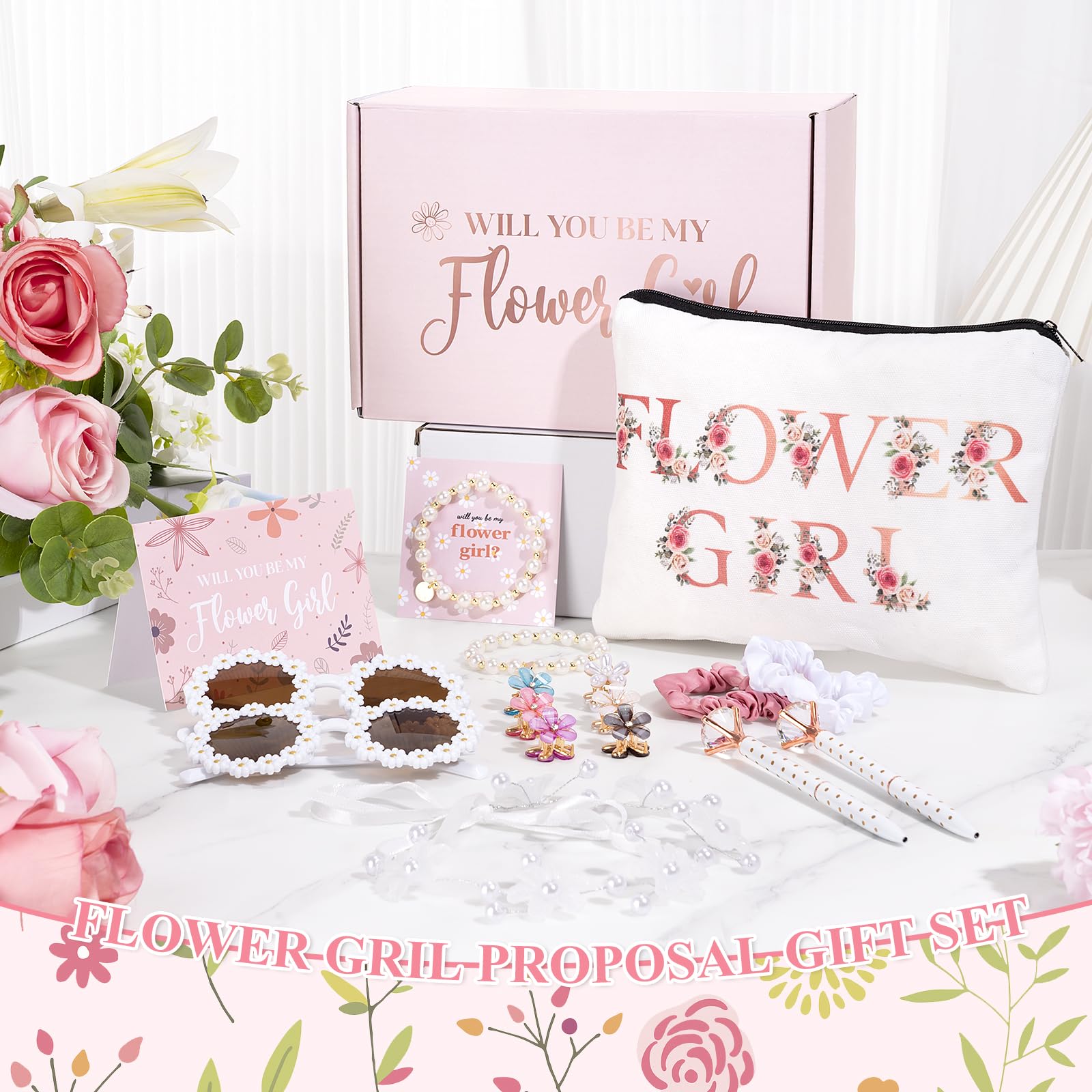 GiftSketch flower girl sunglasses add playful style for a princess moment