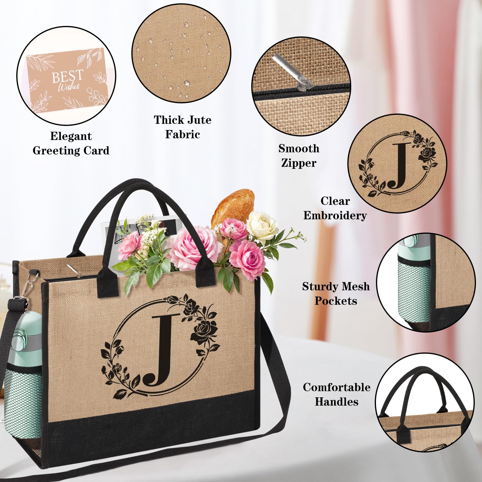 GiftHarbor interior makeup bag keeps cosmetics neatly organized inside
