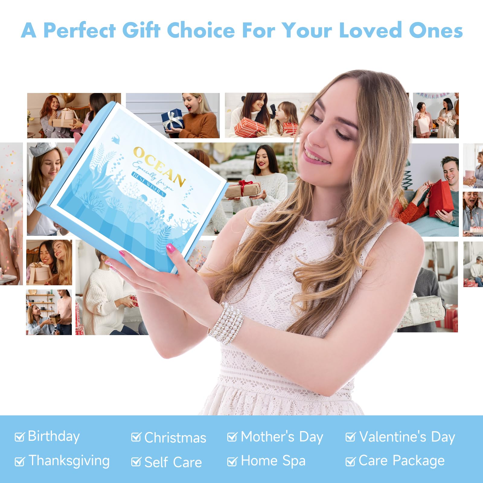 GiftPeak bath bomb with decorative flower and greeting card included.