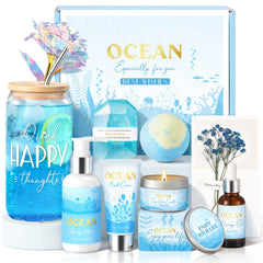 GiftPeak Birthday Spa Gift Set Box featuring soothing items for home relaxation.