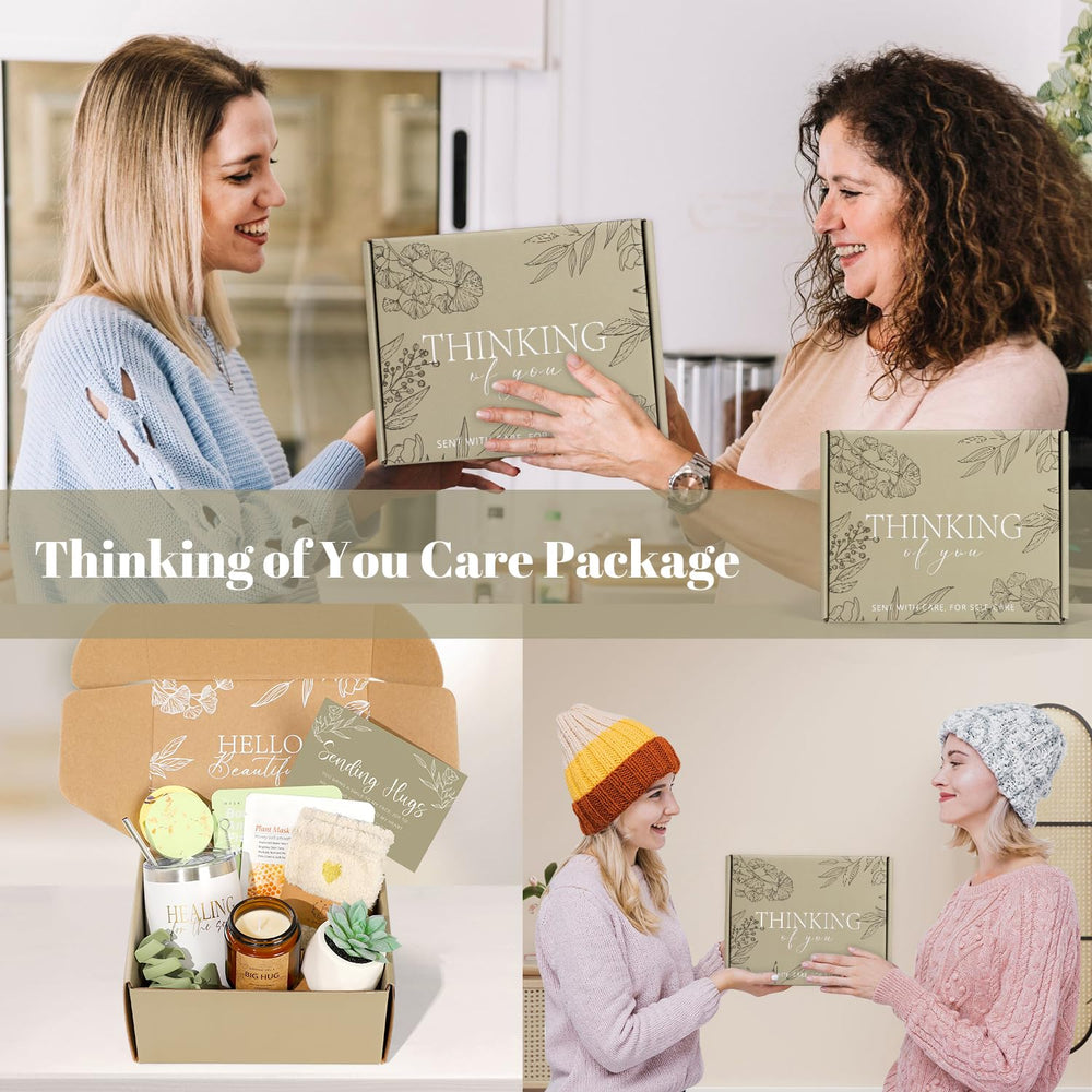 GiftPeak Thinking of You Care Package face masks bath bombs enhances at home pampering routines.