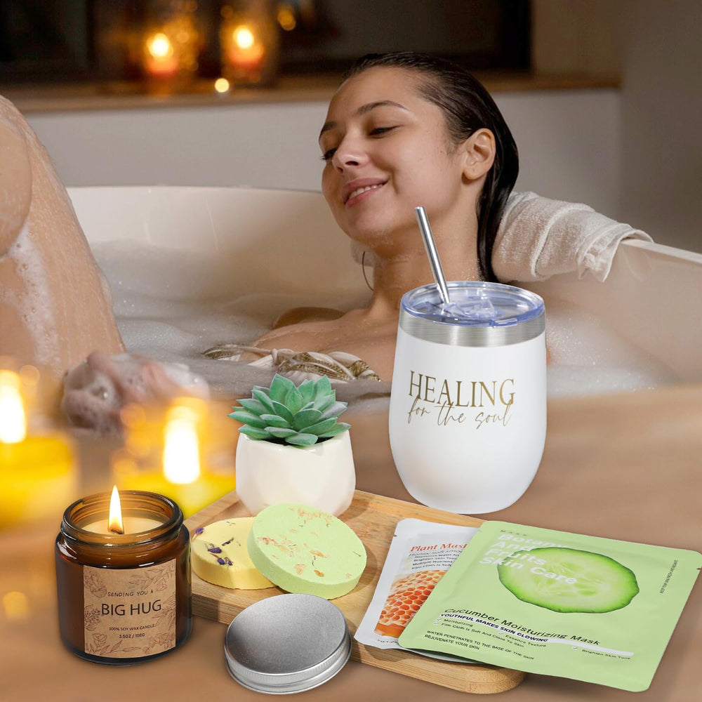 GiftPeak Thinking of You Care Package mini succulent adds a soothing touch to recovery spaces.