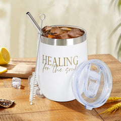 GiftPeak Thinking of You Care Package scented candle creates calming ambience for stress relief.