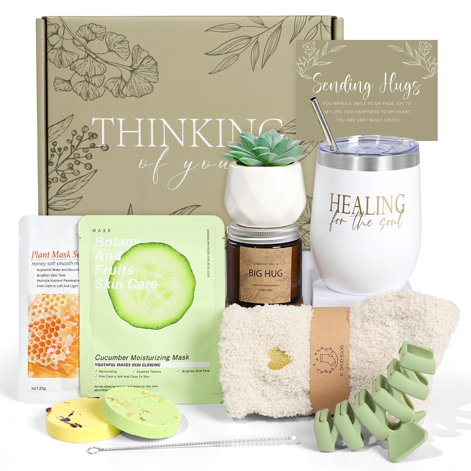 GiftPeak Thinking of You Care Package women's box offers comforting recovery with self-care essentials.