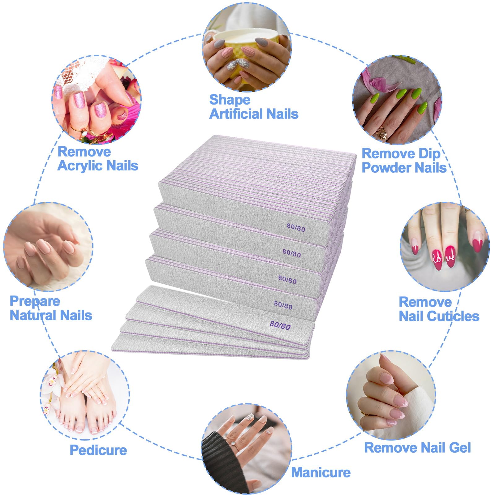 GigaGround nail files in use for gel and acrylic nail prep.