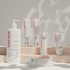 Topicrem GIGATEMP Mela SPF15 protection; UVA/UVB shield for daily use.