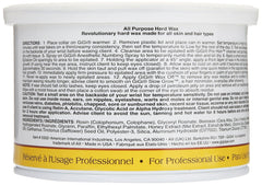 GIGI All Purpose Honee hard wax jar close-up showing honey texture for gentle, hair-free skin.