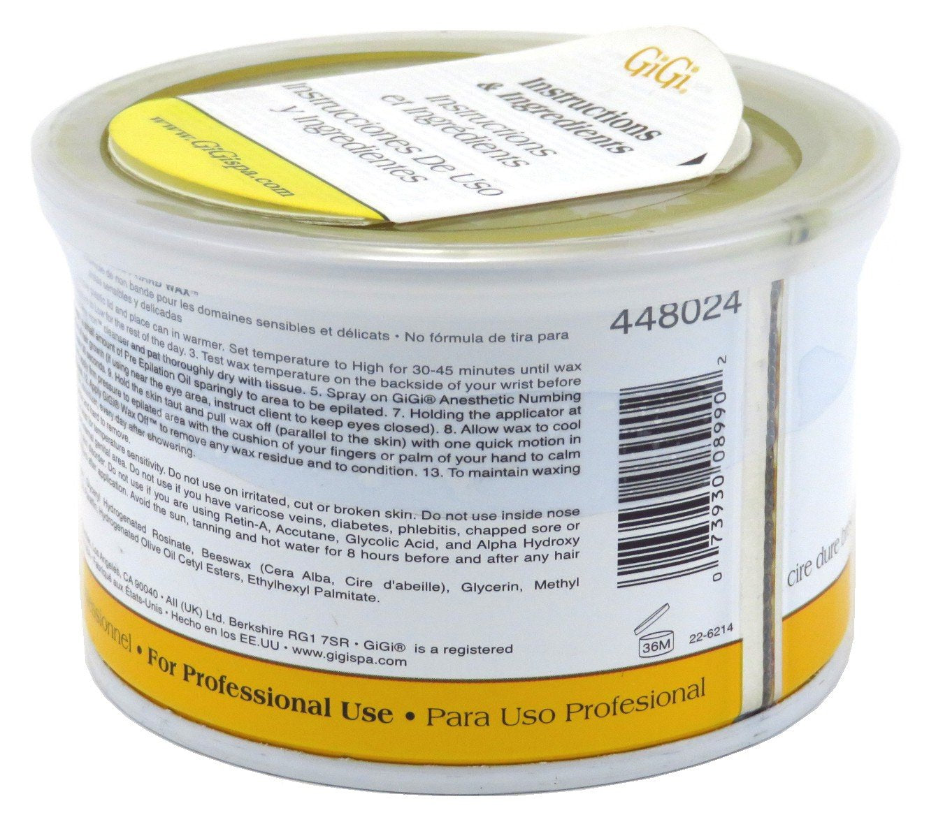 gigi brazilian body hard wax application showing even spread for sensitive areas