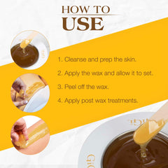GiGi Brazilian Body Hard Wax jar — natural-based ingredients for gentle hair removal.