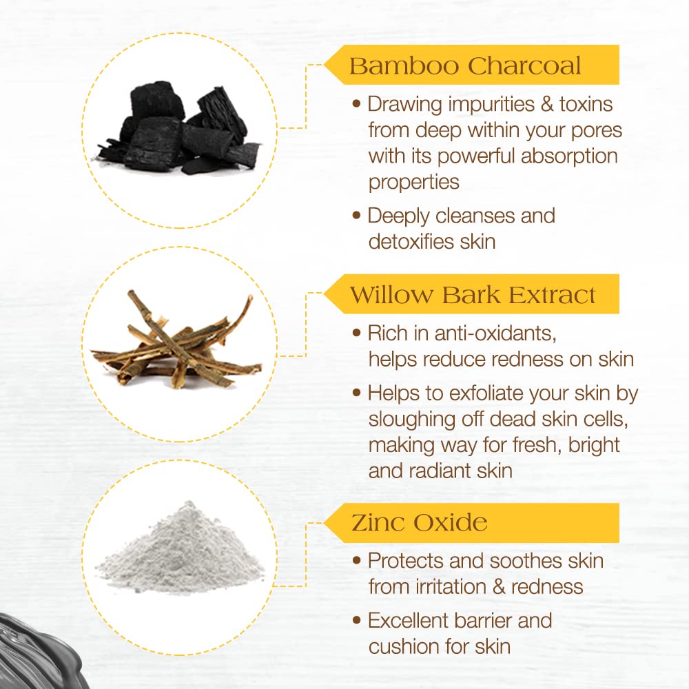 GIGI Charcoal Detox Wax charcoal ingredient close-up highlights cleansing benefits.