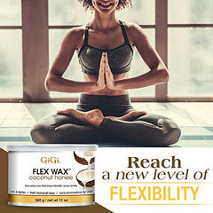 GIGI Coconut Honee Flex Wax body application shot for smooth legs.