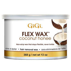 GIGI Coconut Honee Flex Wax face closeup for delicate facial hair removal.