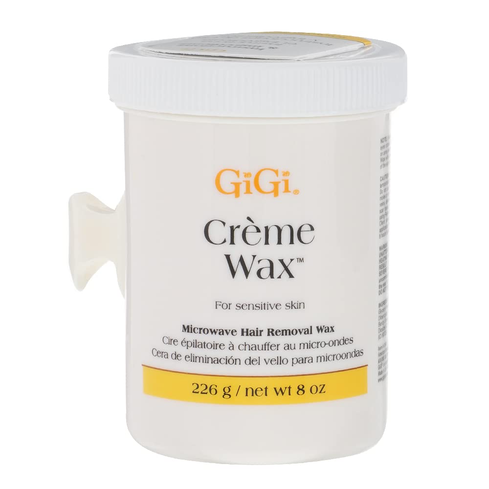 GiGi Creme Wax microwave jar 8oz ready for quick at home waxing