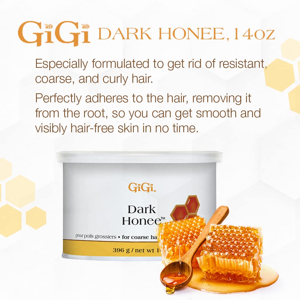 GIGI Dark Honee Soft Wax being spread for smooth removal