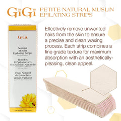 GIGI epilating strips large muslin texture closeup for smooth wax removal