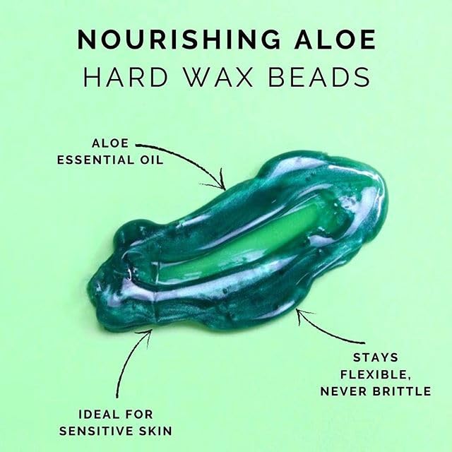 GIGI hard wax beads for facial application shows safe, delicate waxing on cheeks and upper lip.