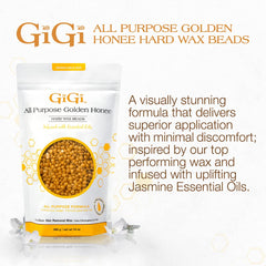 GIGI hard wax beads pliable texture enables smooth application without strips.