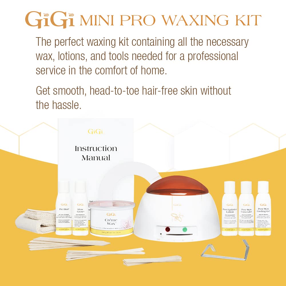 GIGI Mini Pro Waxing Kit all-purpose Honee provides smooth waxing for face and body.