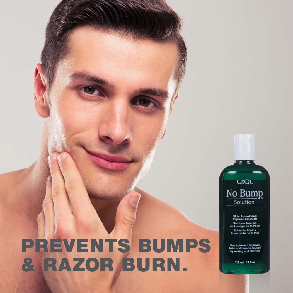 GIGI No Bump travel-size packaging ideal for on-the-go skin relief.