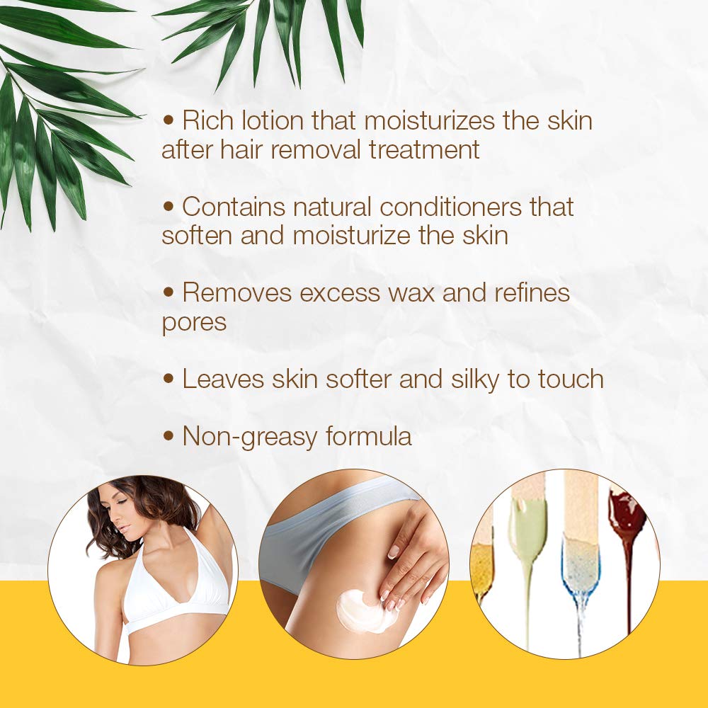 GIGI Post Waxing Lotion moisturizing-skin provides soft, hydrated skin after hair removal.