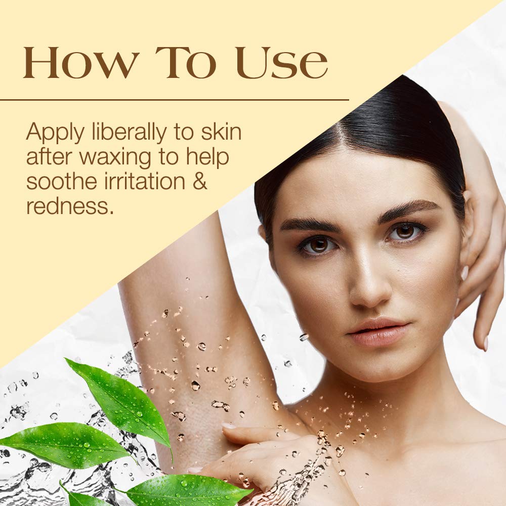 GIGI Post Waxing Lotion non-greasy-finish leaves skin silky without heaviness.