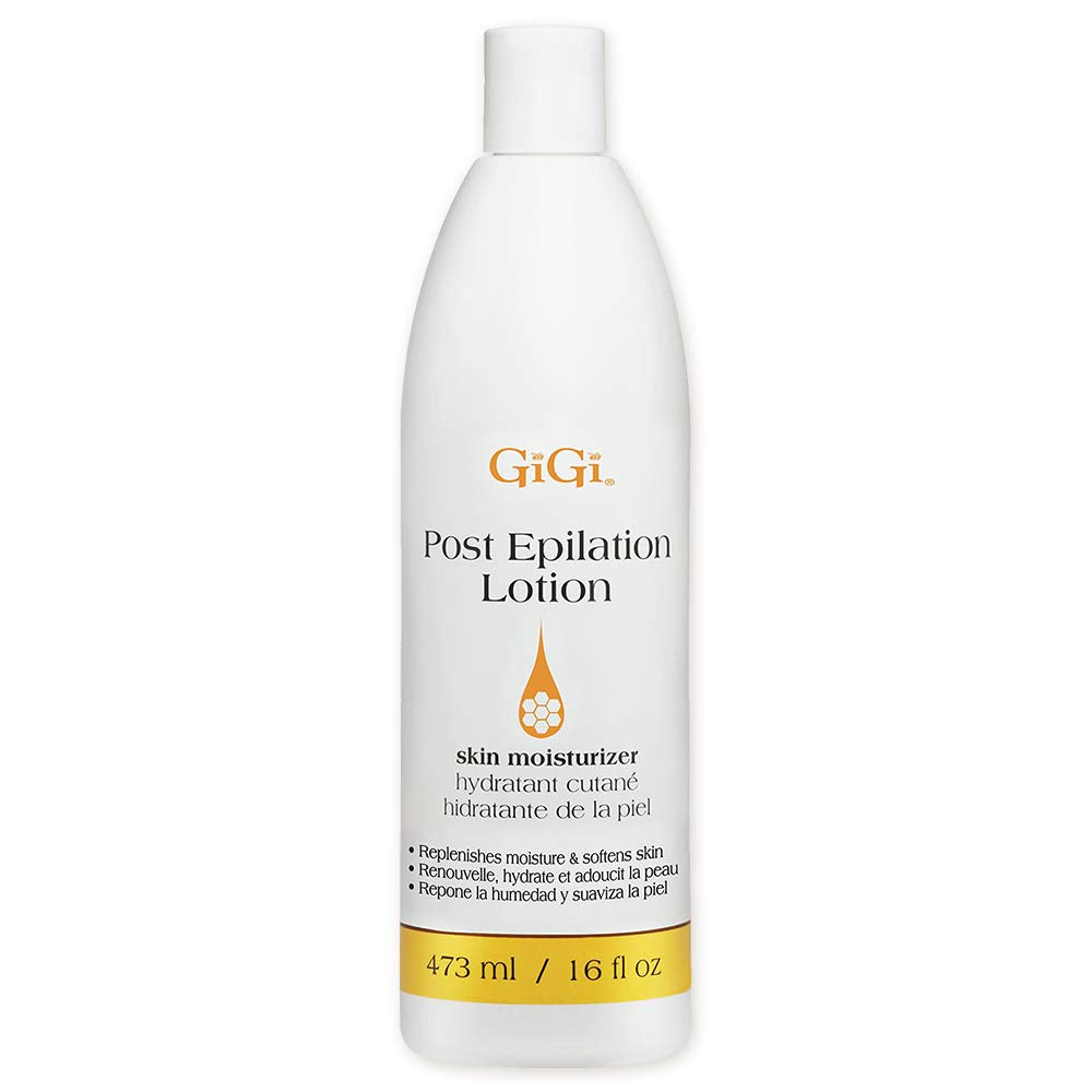 GIGI Post Waxing Lotion tube-application calms freshly waxed skin and moisturizes deeply.