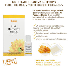 GIGI pre-waxed strips pack with 12 strips for budget-friendly waxing