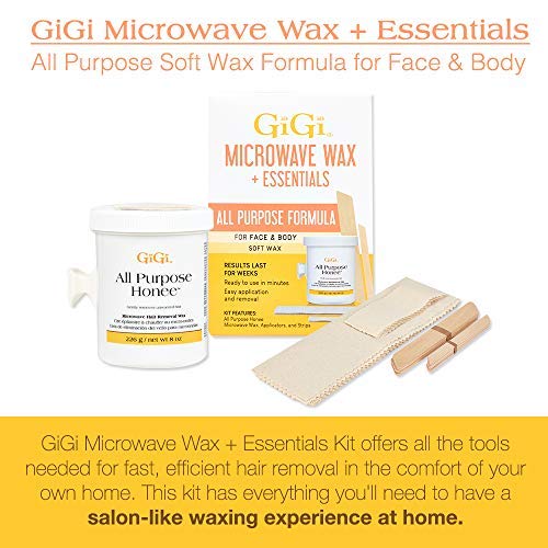 GIGI salon-like finish at home emphasizing soothing moisturization.