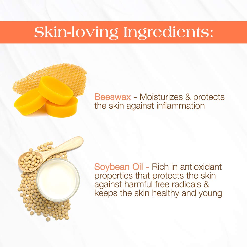 GIGI Brazilian Bikini Wax Microwave Formula application-area demonstrates use on delicate zones with minimal irritation.