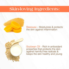 GIGI Brazilian Bikini Wax Microwave Formula application-area demonstrates use on delicate zones with minimal irritation.
